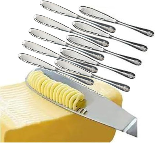 Stainless Steel Butter Spreader, Butter Knife - 3 in 1 Kitchen Gadgets (Set of 10)