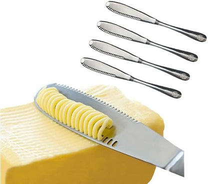 Stainless Steel Butter Spreader, Butter Knife - 3 in 1 Kitchen Gadgets (Set of 4)