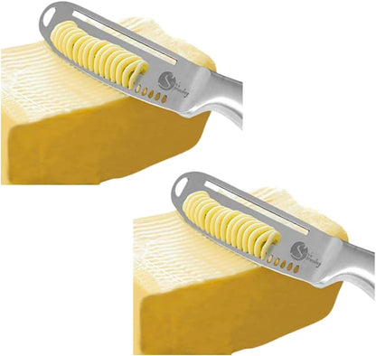 Simple Preading Magic Butter Knife Spreader and Curler - Curl Your Butter with Ease 3 Different Ways (Set of 2)