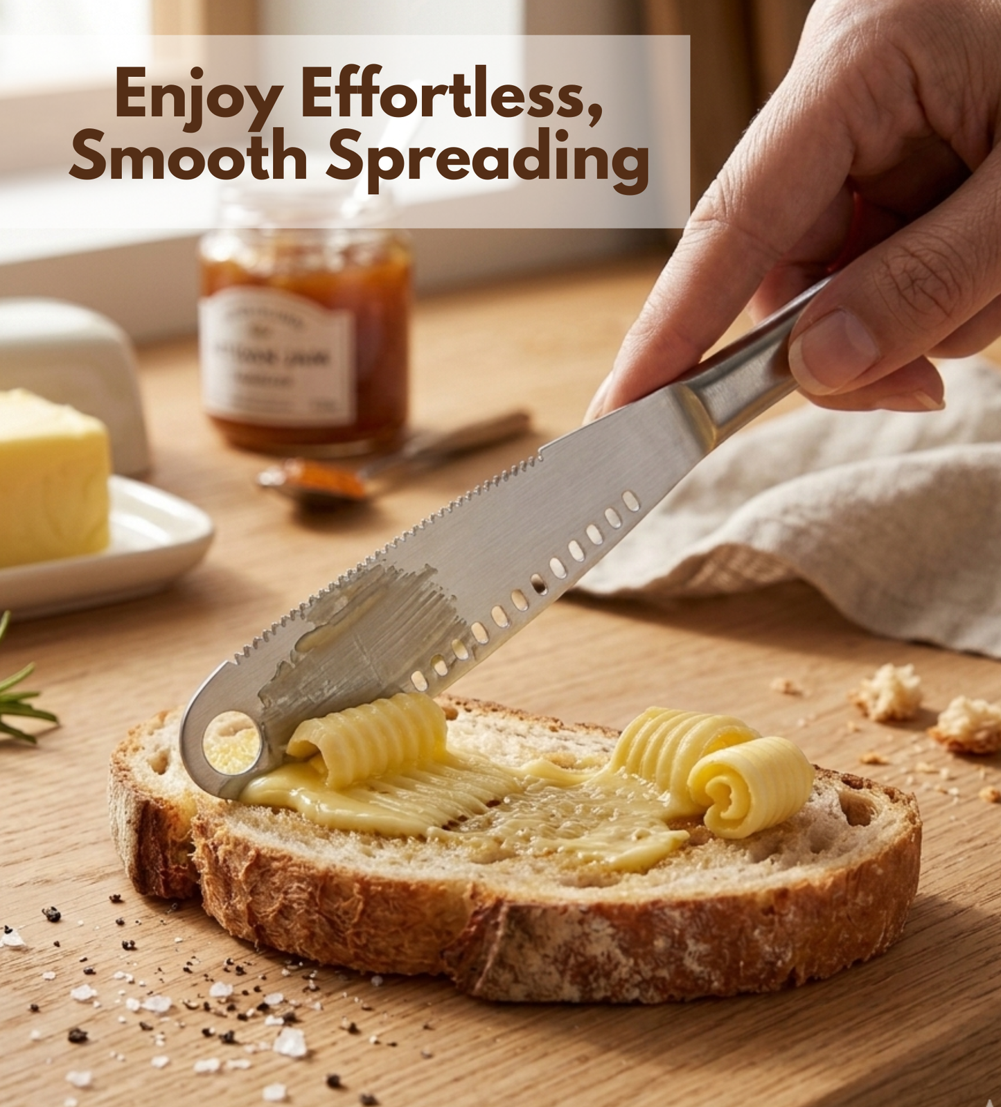 Stainless Steel Butter Spreader, Butter Knife - 3 in 1 Kitchen Gadgets (Set of 2)