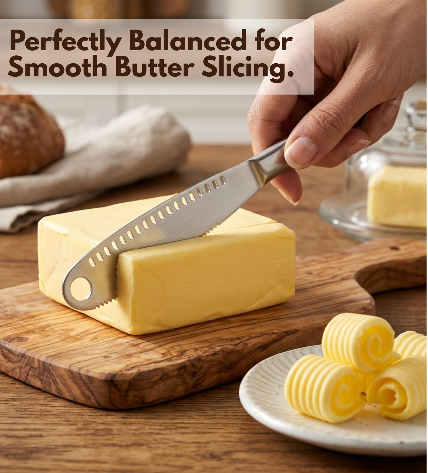 Stainless Steel Butter Spreader, Butter Knife - 3 in 1 Kitchen Gadgets (Set of 2)