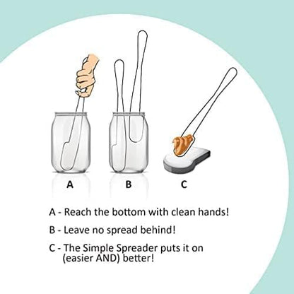 Simple Preading Stainless Steel Spreader Knife: Spatula for Peanut Butter, Jelly, Chocolate, Strawberry Jam. 11.5"