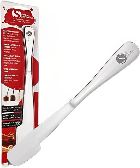 Simple Preading Stainless Steel Spreader Knife: Spatula for Peanut Butter, Jelly, Chocolate, Strawberry Jam 8.9"